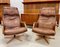 Mid-Century Scandinavian Oak & Leather Swivel Chairs from Gote Møbler, 1970s, Set of 2 13