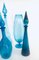 Vasi e decanter vintage in vetro blu, anni '60, set di 9, Immagine 6