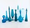 Vintage Blue Glass Vases and Decanters, 1960s, Set of 9 11