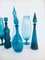 Vases et Carafes Vintage en Verre Bleu, 1960s, Set de 9 7