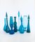 Blaue Vintage Glasvasen & Karaffen, 1960er, 9 Set 14