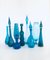 Jarrones y jarras vintage de vidrio azul, años 60. Juego de 9, Imagen 14