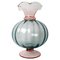 Vaso grande in vetro di Murano rosa e grigio, anni '80, Immagine 1