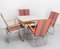 French Folding Camping Chairs and Table, 1950s, Set of 5 2