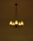 Swedish Modern Chandelier in Brass and Wood, 1940s 8
