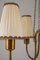 Swedish Modern Chandelier in Brass and Wood, 1940s, Image 5