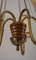 Swedish Modern Chandelier in Brass and Wood, 1940s 6