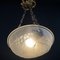 Art Deco Ceiling Lamp in Bronze & Glass from Muller Frères, 1930s, Image 6
