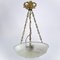 Art Deco Ceiling Lamp in Bronze & Glass from Muller Frères, 1930s 3