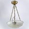 Art Deco Ceiling Lamp in Bronze & Glass from Muller Frères, 1930s, Image 3