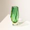 Jarrón pequeño de cristal de Murano verde hecho a mano atribuido a Flavio Poli, Italia, años 70, Imagen 4