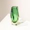 Kleine handgearbeitete Vase aus grünem Muranoglas, Flavio Poli zugeschrieben, Italien, 1970er 5