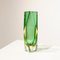 Petit Vase Artisanal en Verre de Murano Vert attribué à Flavio Poli, Italie, 1970 2