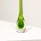 Kleine handgearbeitete Vase aus grünem Muranoglas, Flavio Poli zugeschrieben, Italien, 1970er 4
