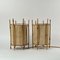 Tischlampen aus Bambus & Pergament von Louis Sognot, Frankreich, 1950er, 2er Set 6