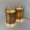Lámparas de mesa de bambú y pergamino de Louis Sognot, France, años 50. Juego de 2, Imagen 5