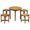Pine Dining Set attributed to Rainer Daumiller, Denmark, 1970s, Set of 5 1