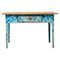 Antique Swedish Blue and White Side Table, Image 1