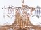 Lámpara de araña alemana grande de cinco niveles de cristal bañado en oro y latón de Kinkeldey, años 60, Imagen 10