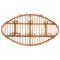 Mid-Century French Riviera Rattan, Wicker & Curved Bamboo Coat Rack, Italy, 1960s 1
