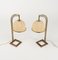 Vintage Italian Table Lamps in Faux Bamboo and Fabric from Maison Baguès, 1960s, Set of 2, Image 2