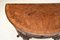 Antique Burr Walnut Console Side Table, 1890 6