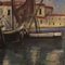 Italian Artist, Harbor View with Boats, 1970, Oil on Cardboard, Framed 8