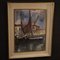 Italian Artist, Harbor View with Boats, 1970, Oil on Cardboard, Framed, Image 4