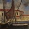 Italian Artist, Harbor View with Boats, 1970, Oil on Cardboard, Framed 12