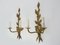 Wall Lights with Foliage Decoration from Maison Baguès, 1960s, Set of 2, Image 4