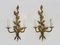 Wall Lights with Foliage Decoration from Maison Baguès, 1960s, Set of 2 1