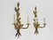 Wall Lights with Foliage Decoration from Maison Baguès, 1960s, Set of 2 3