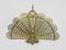 Fan-Shaped Chimney Fire Screen in Gilded Bronze, 19th Century 1