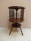 Vintage Round Revolving Bookcase, 1930s 3