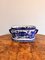 Antique Victorian Blue and White Foot Bath, 1880s 1