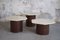 Tables Basses Gigogne en Travertin, 1960s, Set de 3 1