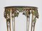 Vintage Oval Pedestal Table with Floral Metal Structure and Marble Top, 1950s 8