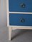 Scandinavian White and Blue Chest of Drawers, 1960s 9