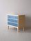 Scandinavian White and Blue Chest of Drawers, 1960s 4