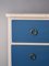 Scandinavian White and Blue Chest of Drawers, 1960s 7