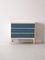 Scandinavian White and Blue Chest of Drawers, 1960s, Image 1