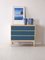 Scandinavian White and Blue Chest of Drawers, 1960s 2