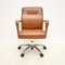 Vintage Italian Leather Swivel Desk Chair by Poltrona Frau, 2000, Image 2