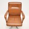 Vintage Italian Leather Swivel Desk Chair by Poltrona Frau, 2000 3