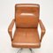 Vintage Italian Leather Swivel Desk Chair by Poltrona Frau, 2000, Image 3
