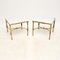 Tables d'Appoint Vintage en Laiton et en Marbre, France, 1960, Set de 2 4