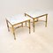 Vintage French Brass and Marble Side Tables, 1960, Set of 2 1