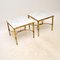 Vintage French Brass and Marble Side Tables, 1960, Set of 2, Image 1