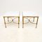 Vintage French Brass and Marble Side Tables, 1960, Set of 2 2