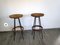 Mid-Century Tall Metal and Rattan Bar Stools by Dirk Van Sliedregt for Rohé Noordwolde, 1950s, Set of 2, Image 4